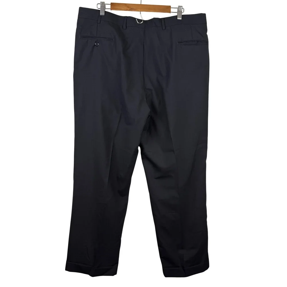Jos. A. Bank Mens Double Pleated‎ Dress Pants Mens 38x28.5 Cuffed Hem Officewear